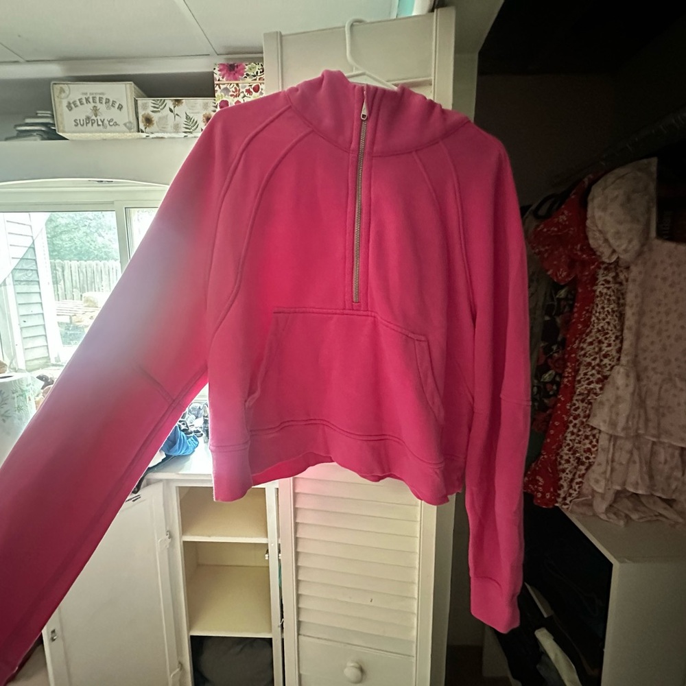 lululemon athletica sonic pinm Pink scuba Sweater